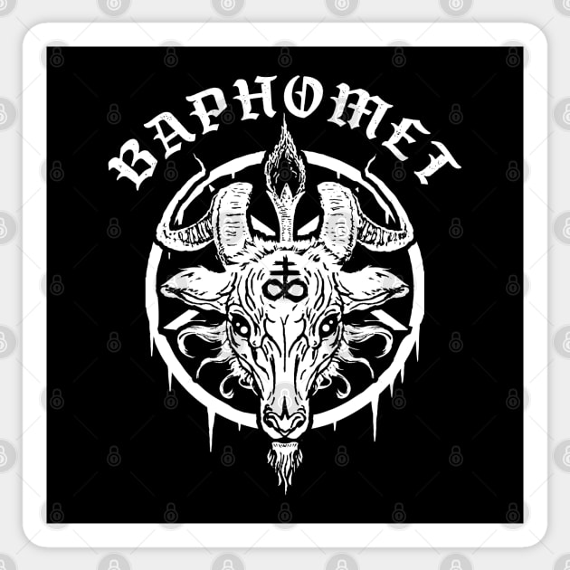 Baphomet The Goat Head God Sticker by ShirtFace